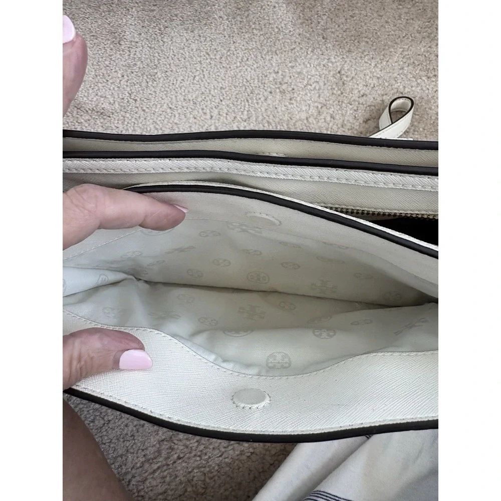 Tory Burch Robinson Zip Tote Bag with Magnetic Side Pockets VGUC